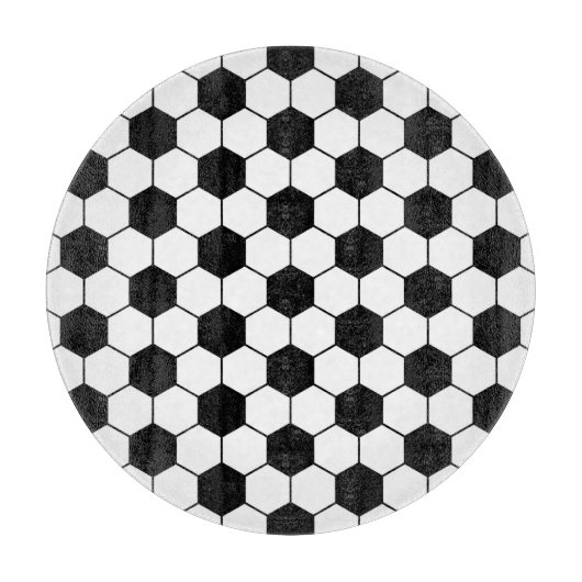 Schwarz-weißes Fußball-Ball-Muster Schneidebrett (Vorderseite)