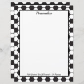 Schwarz-weißes Fußball-Muster personalisieren (Vorne/Hinten)