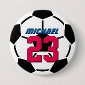 Schwarz-weißes Fußball-Sportteam Button-Button Button (Vorderseite)
