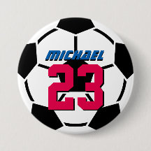 Schwarz-weißes Fußball-Sportteam Button-Button