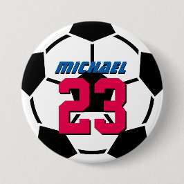 Schwarz-weißes Fußball-Sportteam Button-Button Button