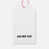 Schwarz-weißes Fußballteam Geschenkanhänger (Rückseite)