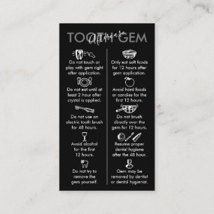 Schwarz-weißes, gedrucktes Zahnbüro Visitenkarte