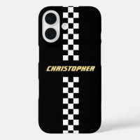 Schwarz-weißes Geländeflagge Gold Mit Monogramm