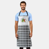 Schwarz-weißes Gemüsemarkt Schürze (Getragen)