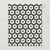 Schwarz-weißes geometrisches Abendessen mit Probe (Rückseite)