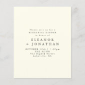 Schwarz-weißes geometrisches Abendessen mit Probe (Vorderseite)