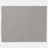 Schwarz-weißes geometrisches Blumenmuster-Fleece-D Fleecedecke (Vorderseite (Horizontal))