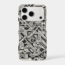 Schwarz-weißes geometrisches iPhone 17 Pro Slim Fi