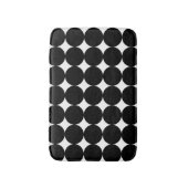 Schwarz-weißes geometrisches Kreismuster nach hint Badematte (Vorderseite Vertikal)