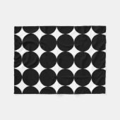 Schwarz-weißes geometrisches Kreismuster nach hint Fleecedecke (Vorderseite (Horizontal))