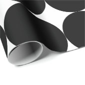 Schwarz-weißes geometrisches Kreismuster nach hint Geschenkpapier (Rolleneckpunkt)