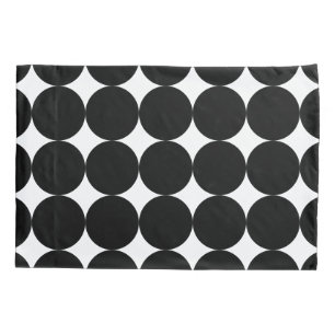 Schwarz-weißes geometrisches Kreismuster nach hint Kissenbezug
