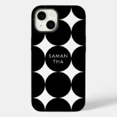 Schwarz-weißes geometrisches Muster Case-Mate iPhone Hülle (Rückseite)