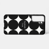 Schwarz-weißes geometrisches Muster Samsung Galaxy Hülle (Rückseite (Horizontal))