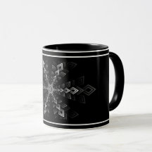 Schwarz-weißes geometrisches Muster Tasse