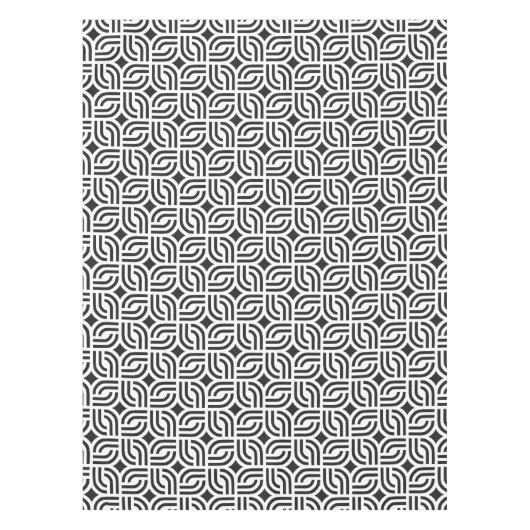 Schwarz-weißes geometrisches Muster Tischdecke (Vorderseite)