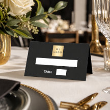 Schwarz weißes Geschäft Logo Event