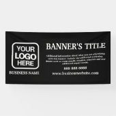 Schwarz-weißes Geschäftsbanner für moderne Logos Banner (Horizontal)