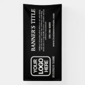 Schwarz-weißes Geschäftsbanner für moderne Logos Banner (Vertikal)