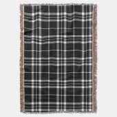 Schwarz-weißes gesponnenes karierter decke (Vorderseite Vertikal)