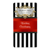 Schwarz-weißes, gestreiftes, schwarzes Band-Weinet (Vorne)