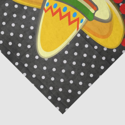 Schwarz-weißes Gewebpapier Punktpolster, Hot Papri Seidenpapier (Ausschnitt)