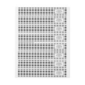 Schwarz-weißes Gingham-Muster (Bogen)