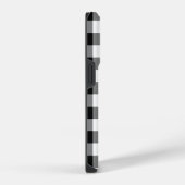 Schwarz-weißes Gingham-Muster iPhone Hülle (Rechte Seite)