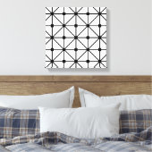 Schwarz-weißes Gittermuster Leinwanddruck (Insitu (Schlafzimmer))
