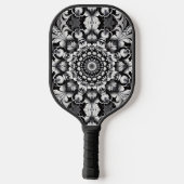 Schwarz-Weißes Glück Pickleball Schläger (Rückseite)