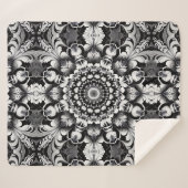 Schwarz-Weißes Glück Sherpadecke (Vorderseite (Horizontal))