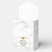 Schwarz-weißes Gold Heart Marble Gefallen Hochzeit Geschenkschachtel (Geöffnet)