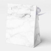 Schwarz-weißes Gold Heart Marble Gefallen Hochzeit Geschenkschachtel (Rückseite)