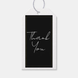 Schwarz-weißes Gold Modernes Highlights Geschenkanhänger