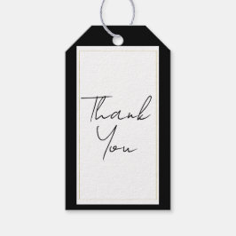 Schwarz-weißes Gold Modernes Highlights Geschenkanhänger