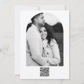 Schwarz-weißes Gold Modernes Minimales Brautparty Einladung (Rückseite)