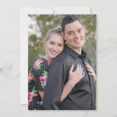 Schwarz-weißes Gold Script Foto Probe Dinner Einladung (Rückseite)