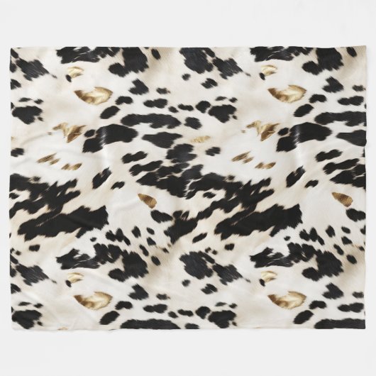 Schwarz-weißes Gold Südwestküste Fleecedecke (Vorderseite (Horizontal))