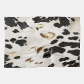 Schwarz-weißes Gold Südwestküste Geschirrtuch (Horizontal)