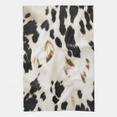 Schwarz-weißes Gold Südwestküste Geschirrtuch (Vertikal)