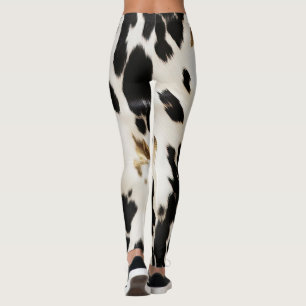 Schwarz-weißes Gold Südwestküste Leggings