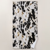 Schwarz-weißes Gold Südwestküste Strandtuch (Vorderseite)