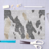 Schwarz-weißes Goldkühe-Tier-Print Sparkon Geburts Seidenpapier (Handwerk)