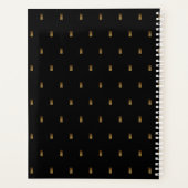 Schwarz-weißes Goldmonogramm 2019 2020 I Planer (Rückseite)