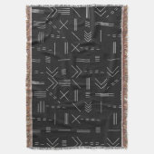 Schwarz-weißes Gorgees Modern Geometric Muster Decke (Vorderseite Vertikal)