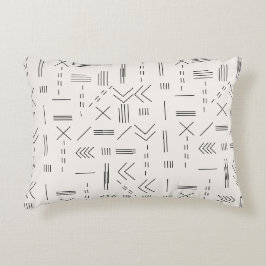 Schwarz-weißes Gorgees Modern Geometric Muster Dekokissen