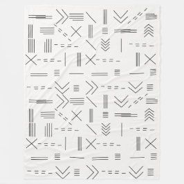 Schwarz-weißes Gorgees Modern Geometric Muster Fleecedecke