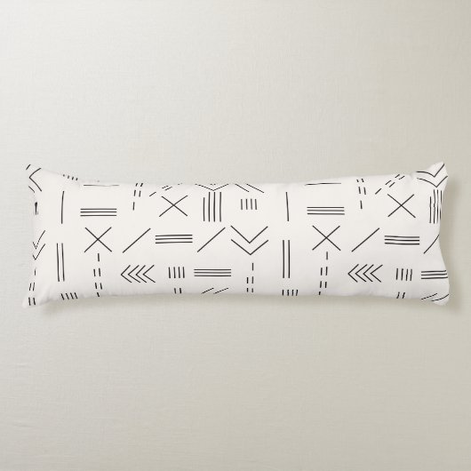 Schwarz-weißes Gorgees Modern Geometric Muster Seitenschläferkissen (Vorderseite)