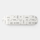 Schwarz-weißes Gorgees Modern Geometric Muster Skateboard (Horizontal)